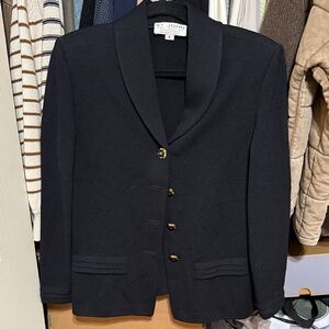 St. John Navy Blazer with Gold Accents